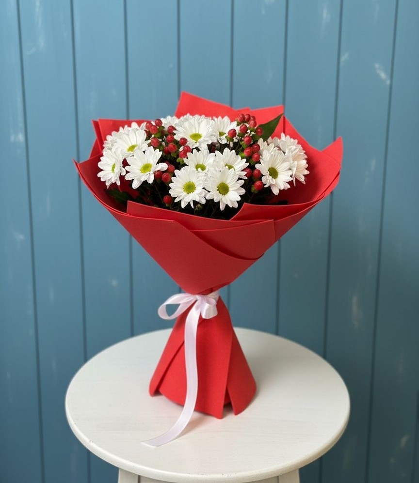 Букет цветов из: Хризантемы в Некрасовке Хабаровский край