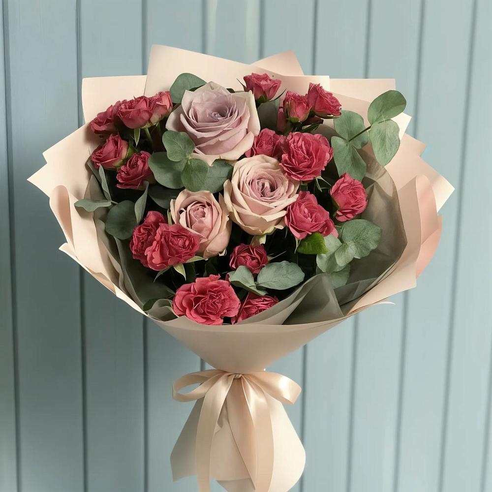 Букет цветов из: Гвоздики и Розы в Некрасовке Хабаровский край