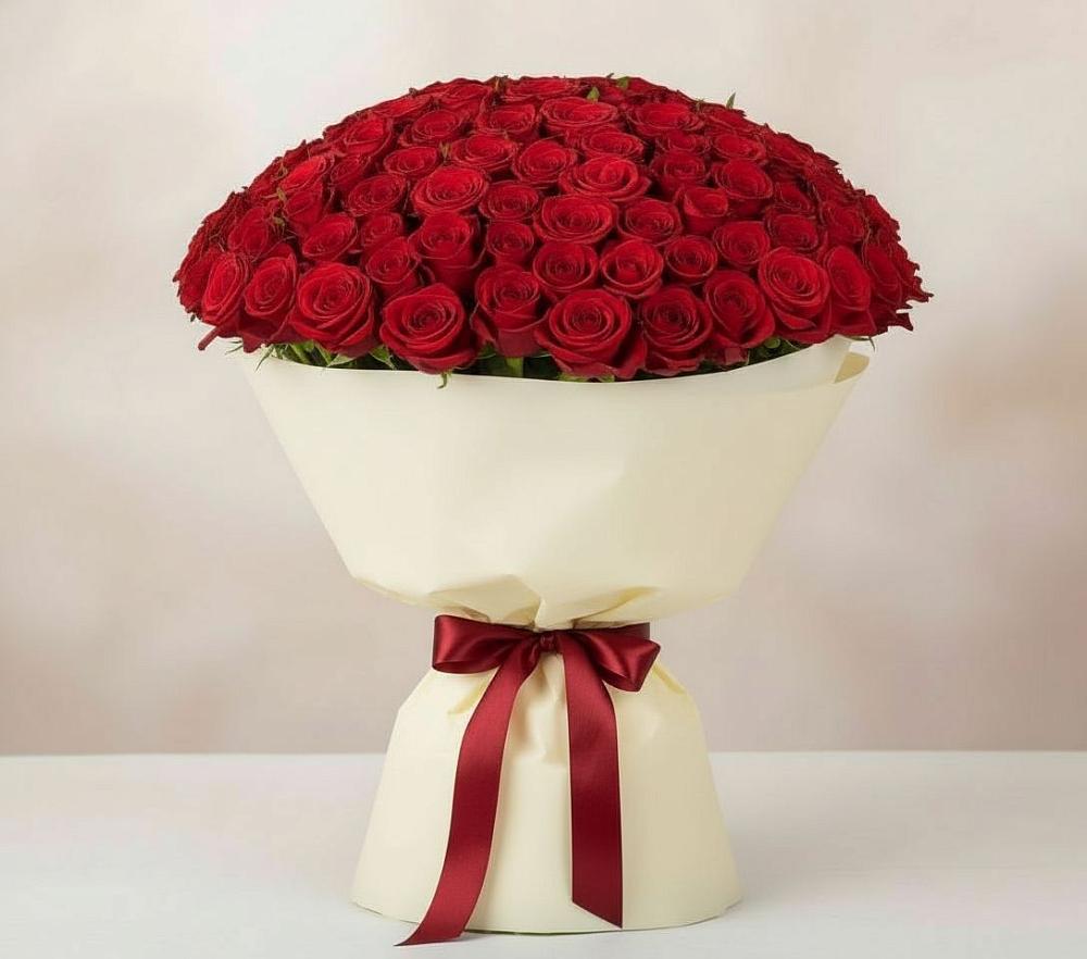 Букет 101 Красная роза Милано в Некрасовке Хабаровский край