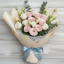 Букет цветов из:  Лизиантусы в Некрасовке Хабаровский край