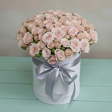 Цветочная композиция из Розы в шляпной коробке в Некрасовке Хабаровский край