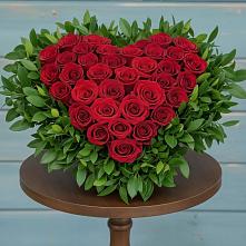 Цветочная композиция из Розы в виде сердца в Некрасовке Хабаровский край