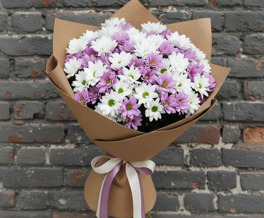 Букет цветов из: Хризантемы в Некрасовке Хабаровский край
