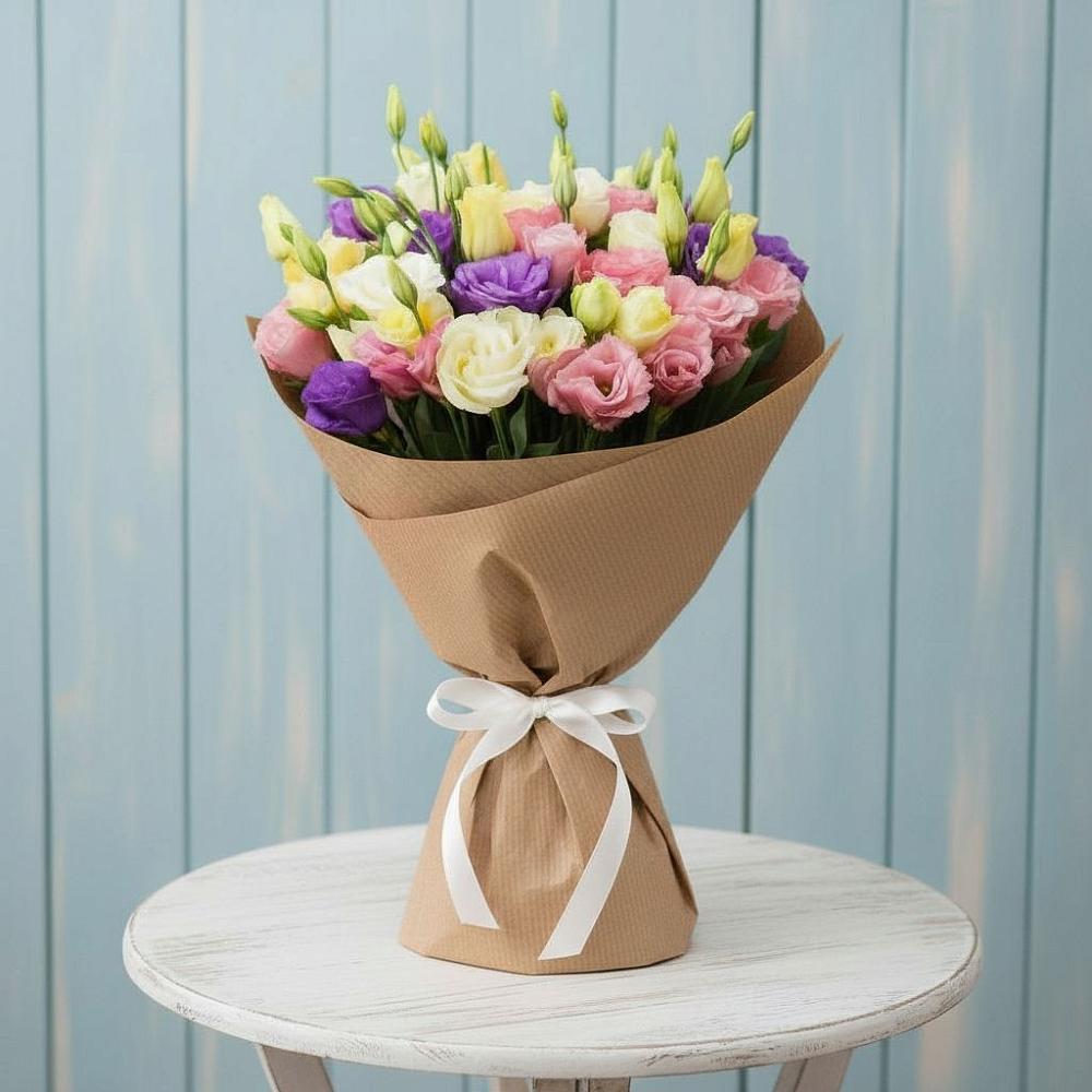 Букет цветов из: Лизиантусы в Некрасовке Хабаровский край