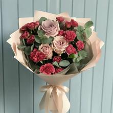 Букет цветов из:  Гвоздики и Розы в Некрасовке Хабаровский край