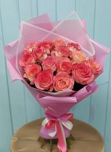 Букет 15 Розовых роз Равель #REPLACE_PRED# Некрасовке Хабаровский край