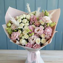 Букет цветов из:  Альстромерии и Розы в Некрасовке Хабаровский край